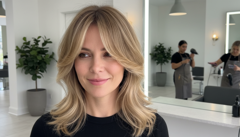 zavesa šiške frizura salon